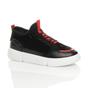 Black Retro Trainers Hi Tops, Image 1 of 6