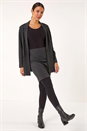 Charcoal Smart Textured Stretch Skirt, Image 3 of 5