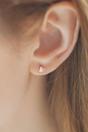 Silver Sterling Silver Pyramid Studs Earrings, Image 2 of 3