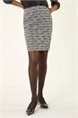 Black Textured Stretch Skirt, Image 1 of 5