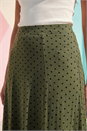 Khaki Polka Dot Midi Skirt, Image 4 of 4