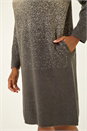 Grey Ombre Speckled Knit Dress, Image 5 of 5