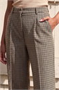Brown Tweed Wide Leg Trouser, Image 4 of 5