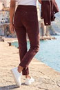 Chocolate Corduroy Straight Stretch Trouser, Image 3 of 4