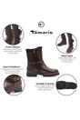 Brown Tamaris Womens Mocca Buckle Biker Boots, Image 2 of 8