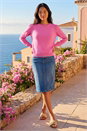 Pink Petite Classic Crew Neck Jumper, Image 1 of 4