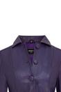 Plum Goth Full Length Victorian Leather Coat, Image 5 of 6