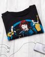 Black David Bowie Circle Crop T-Shirt, Image 3 of 5