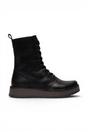 Black Womens Leather Ankle Dress Boots-RAMI043, Image 1 of 5