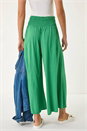 Green Fine Stripe Wide Culotte Trouser, Image 3 of 5