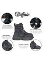 Black Womens Platform High Ankle Boots-Fusion, Image 3 of 7