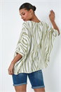 Ivory Animal Button Back Batwing Top, Image 1 of 5