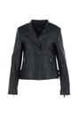 Black 'Giada' Leather Fashion Biker Jacket, Image 2 of 5