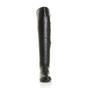 Black Low Heel Elastic Gold Zip Over The Knee Boots, Image 6 of 6