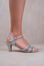Silver 'Jillian' Diamante Mesh Strappy Heel, Image 2 of 2