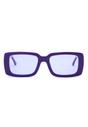 Purple AVANT-GARDE PARIS Purple Retro-Inspired Bold Rectangle Sunglasses, Image 2 of 7