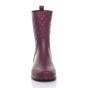 Burgundy AJVANI Burgundy Waterproof Wellingtons Quilted Ankle Boots Wellies, Image 6 of 6