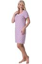 Lilac Floral Dot Print Cotton Nightdress, Image 4 of 5