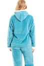 Light Blue Camille Lingerie Light Blue Supersoft Hooded Pyjama Set, Image 5 of 5