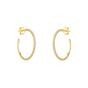 Gold Sterling Silver Stud Hoop Earring, Image 1 of 1