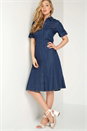 Denim Denim Shirt Dress, Image 1 of 5