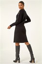 Black Sparkly Shoulder Knit Jumper, Image 4 of 6