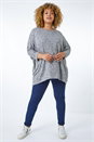 Grey Curve Ribbed Stretch Jersey Top, Image 2 of 5