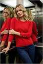 Red Scalloped Neck Knit Jumper, Image 6 of 6