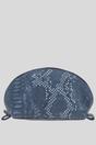 Dark Grey 'Philippa' Real Leather Makeup Bag, Image 1 of 4