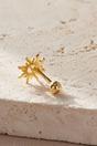 Gold Sun Cartilage Studs Sterling Silver 20G, Image 3 of 3