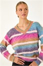 Magenta Soft Stripe Knit Jumper, Image 1 of 6