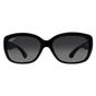 Black Oval Shiny Black Grey Gradient Polarized Sunglasses, Image 1 of 5