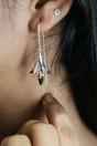 Silver Silver Vintage Lily Floral Ear Crawler Wire Earring, Image 1 of 3