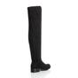 Black AJVANI Black Stretchy Sock Over The Knee Boots, Image 4 of 6