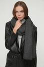 Dark Grey Soft Woven Winter Scarf with Textured Finish, Image 1 of 3