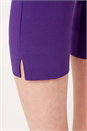 Purple Cropped Stretch Trouser, Image 3 of 4