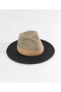 Black Farrah - Two Tone Straw Fedora, Image 3 of 3