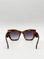 Brown Square Cat-Eye Sunglasses in Tortoiseshell, Image 4 of 4
