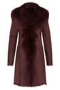 Burgundy Toscana Sheeps Leather Hood Trench Coat, Image 1 of 7