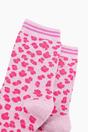 Light Pink Sock Talk Light Pink Leopard Combed Cotton Glitter Socks, Image 2 of 4