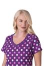Purple Polka Dot Lace Print Cotton Nightshirt, Image 5 of 5