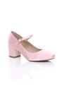 Light Pink AJVANI Light Pink Mid Block Heel Mary Jane Court Shoes, Image 1 of 4