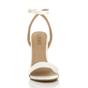 White AJVANI White High Heel Ankle Strap Barely There Sandals, Image 6 of 6