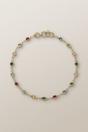 Gold Golden Brass Rounds Multicolour Beads Foot Indian Payal Anklet, Image 1 of 2