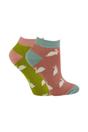 Pink 2 Pairs Breathable Bamboo Trainer Socks, Image 1 of 3