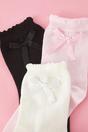 Multi 3-Pack Cotton Bow Detail Knit Socks, Image 2 of 2