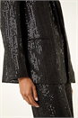 Black Relaxed Sequin Blazer, Image 5 of 5