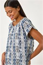 Grey All Over Circle Print Top, Image 4 of 5
