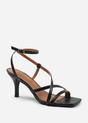 Black Where's That From Black 'Austin' Multi Strap Cross Over Mid Heels, Image 3 of 3