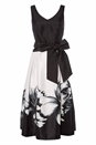 Ivory  Floral Print Fit and Flare Dress, Image 4 of 4